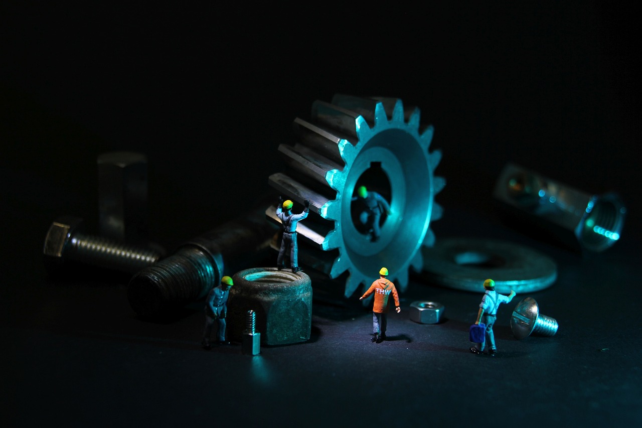 mechanical engineering, gear, miniature figures-2993233.jpg